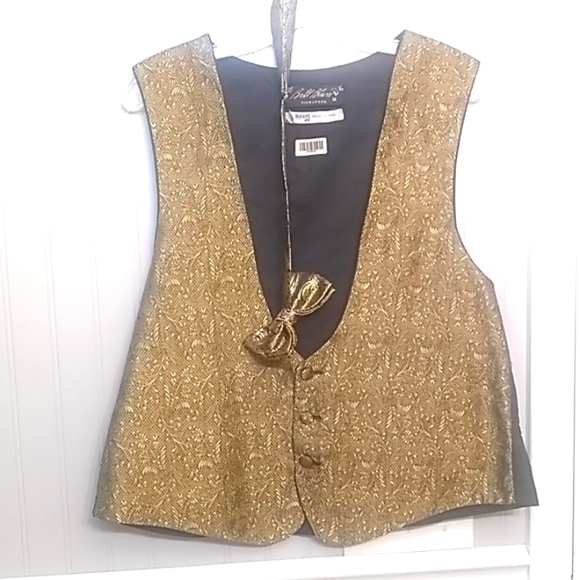 MENS antique gold paisley vest set - Picture 1 of 6